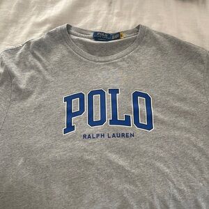 Polo Ralph Lauren Gray T-Shirt with Blue Logo